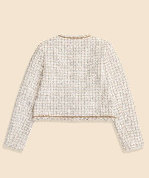 Brooks Brothers / ブルックス ブラザーズ ノーカラージャケット | コットンブレンド ファンシーツイード ノーカラージャケット | 詳細1