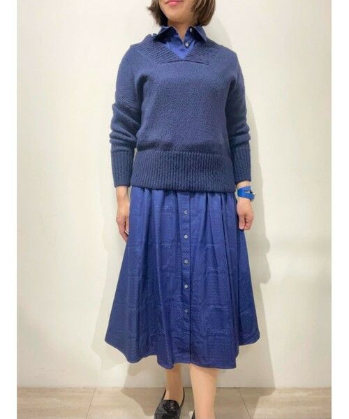 セール】 コットン オーバーサイズ Vネックセーター （ニット