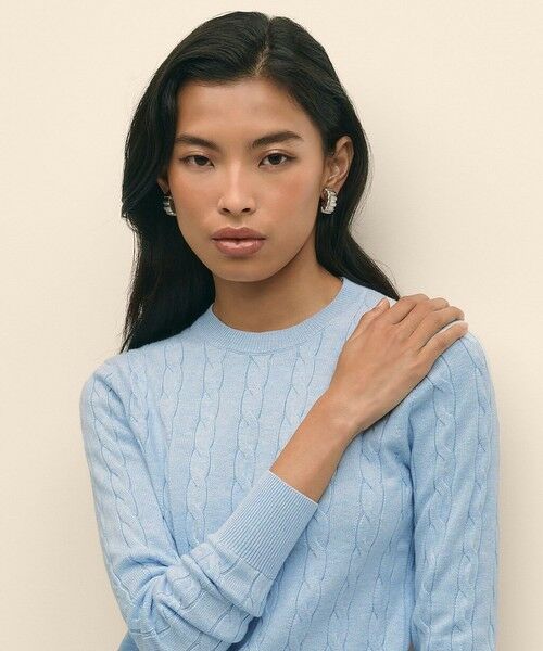 Brooks Brothers / ブルックス ブラザーズ ニット・セーター | スーピマコットン ケーブル クルーネックセーター | 詳細10