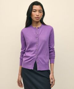 Brooks Brothers / ブルックス ブラザーズ カーディガン・ボレロ | スーピマコットン クルーネック カーディガン