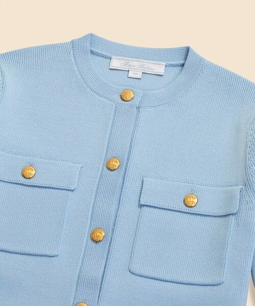 Brooks Brothers / ブルックス ブラザーズ カーディガン・ボレロ | ミラノリブ ゴールドボタン ノーカラーニットジャケット | 詳細1