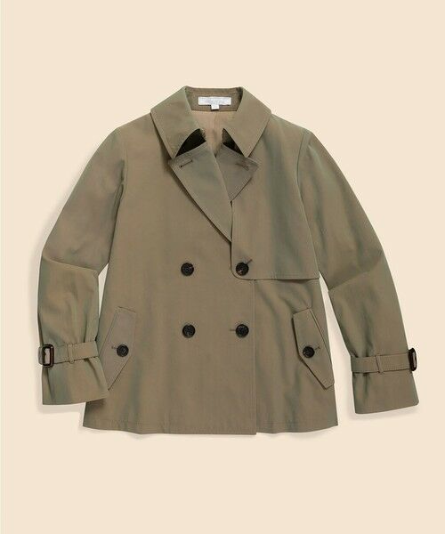 Brooks Brothers/ブルックス ブラザーズ コットン/ナイロン ダブル4ボタン ショートトレンチコート カーキ 2 Brooks Brothers/ブルックス ブラザーズ コットン/ナイロン ダブル4ボタン ショートトレンチコート カーキ 2