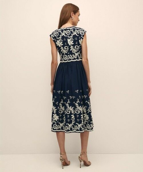 Brooks Brothers / ブルックス ブラザーズ ロング・マキシ丈ワンピース | コットンボイル ボタニカルエンブロイダリー フレアワンピース | 詳細1