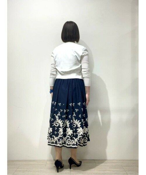 Brooks Brothers / ブルックス ブラザーズ ロング・マキシ丈ワンピース | コットンボイル ボタニカルエンブロイダリー フレアワンピース | 詳細10