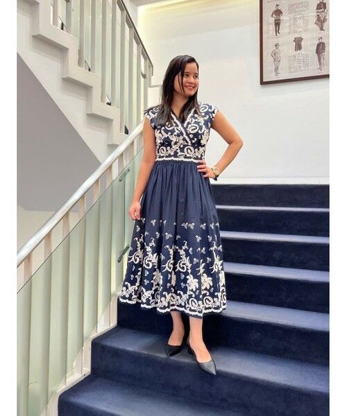 Brooks Brothers / ブルックス ブラザーズ ロング・マキシ丈ワンピース | コットンボイル ボタニカルエンブロイダリー フレアワンピース | 詳細16