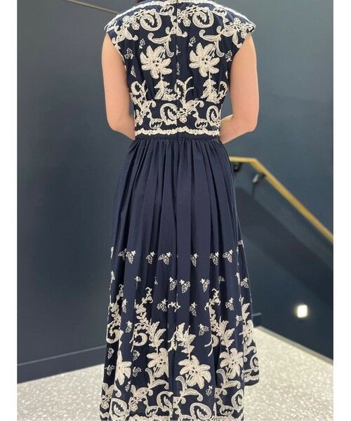 Brooks Brothers / ブルックス ブラザーズ ロング・マキシ丈ワンピース | コットンボイル ボタニカルエンブロイダリー フレアワンピース | 詳細8