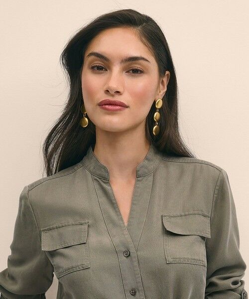 Brooks Brothers / ブルックス ブラザーズ ロング・マキシ丈ワンピース | リヨセル ベルテッド ソフトユーティリティシャツドレス | 詳細3