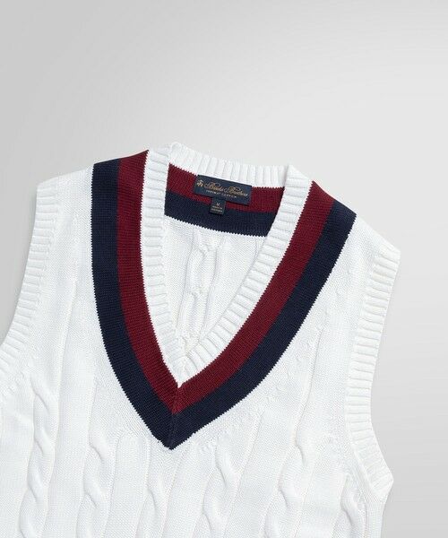 Brooks Brothers / ブルックス ブラザーズ ベスト | スーピマコットン Vネック テニスベスト | 詳細1
