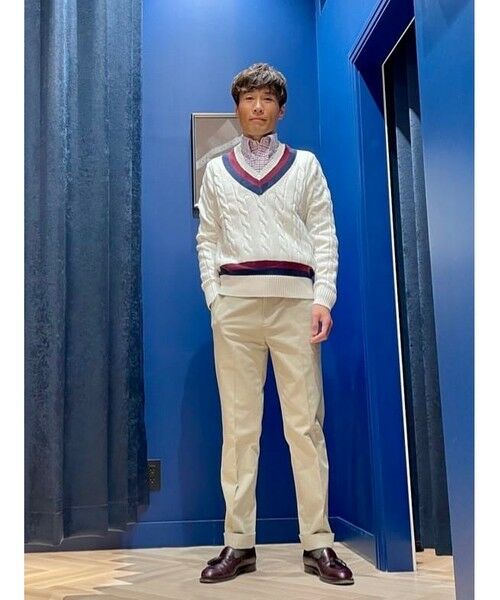 Brooks Brothers / ブルックス ブラザーズ ニット・セーター | スーピマコットン ケーブル Vネックテニスセーター | 詳細2