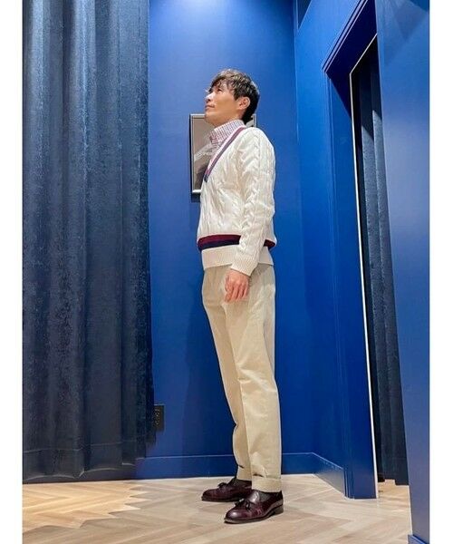 Brooks Brothers / ブルックス ブラザーズ ニット・セーター | スーピマコットン ケーブル Vネックテニスセーター | 詳細3