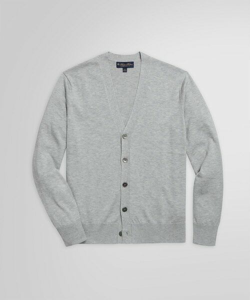 Brooks Brothers / ブルックス ブラザーズ カーディガン・ボレロ | スーピマコットン Vネックカーディガン(ヘザーグレー)