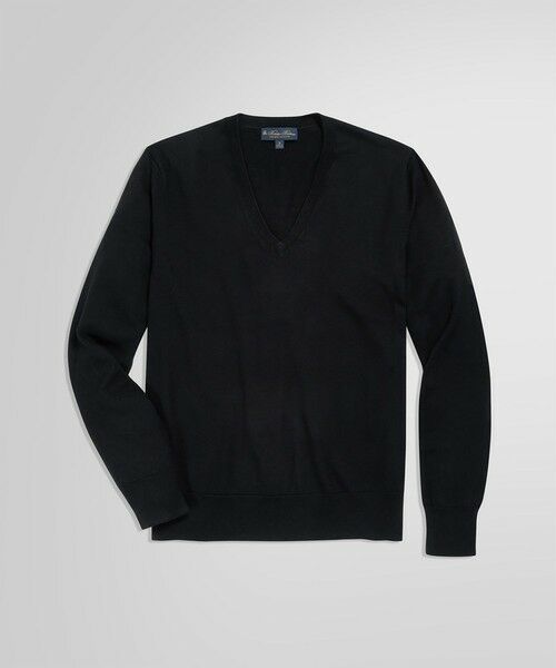 Brooks Brothers/ブルックス ブラザーズ スーピマコットン Vネックセーター ブラック SMALL Brooks Brothers/ブルックス ブラザーズ スーピマコットン Vネックセーター ブラック SMALL