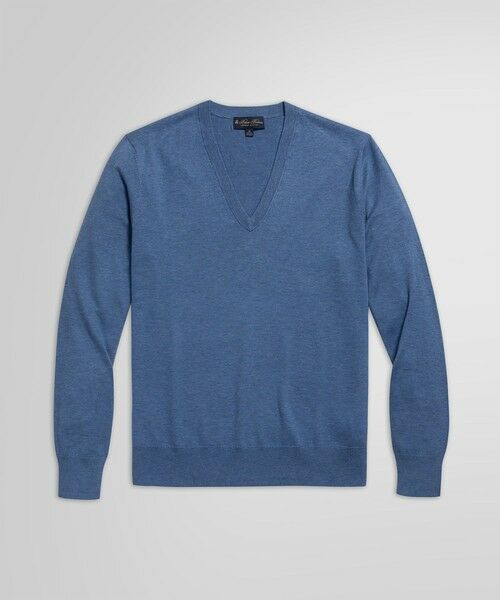 Brooks Brothers/ブルックス ブラザーズ スーピマコットン Vネックセーター ブルー X-SMALL Brooks Brothers/ブルックス ブラザーズ スーピマコットン Vネックセーター ブルー X-SMALL