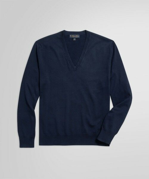 Brooks Brothers/ブルックス ブラザーズ スーピマコットン Vネックセーター ネイビー X-SMALL Brooks Brothers/ブルックス ブラザーズ スーピマコットン Vネックセーター ネイビー X-SMALL