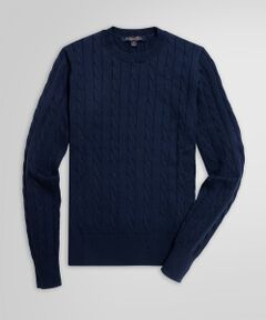 Brooks Brothers / ブルックス ブラザーズ ニット・セーター | スーピマコットン ケーブルクルーネックセーター