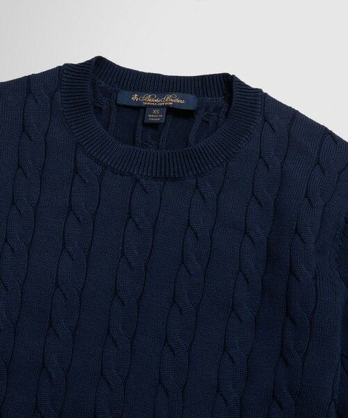 Brooks Brothers / ブルックス ブラザーズ ニット・セーター | スーピマコットン ケーブルクルーネックセーター | 詳細1