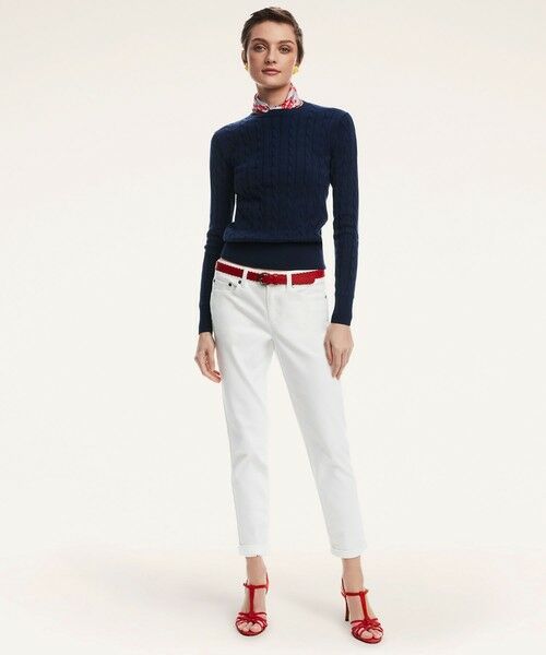 Brooks Brothers / ブルックス ブラザーズ ニット・セーター | スーピマコットン ケーブルクルーネックセーター | 詳細3