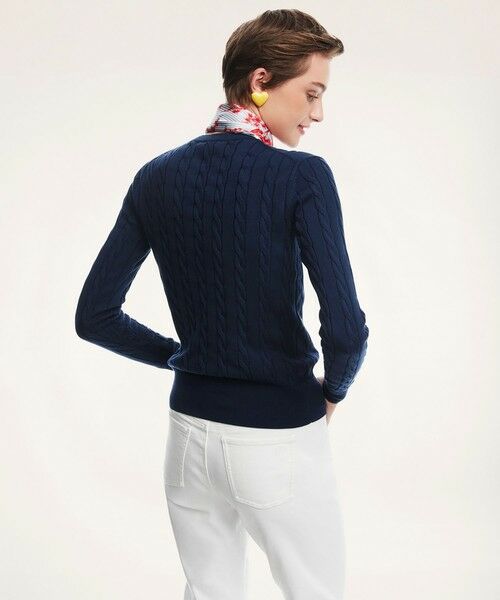 Brooks Brothers / ブルックス ブラザーズ ニット・セーター | スーピマコットン ケーブルクルーネックセーター | 詳細4