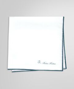 Brooks Brothers / ブルックス ブラザーズ その他小物 | リネン カラートリム ポケットスクエア