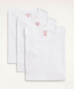 スーピマコットン GFロゴ ３パック クルーネックＴシャツ Traditional Fit