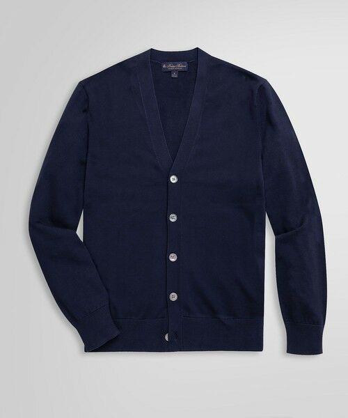 Brooks Brothers/ブルックス ブラザーズ スーピマコットン Vネックカーディガン ネイビー X-SMALL Brooks Brothers/ブルックス ブラザーズ スーピマコットン Vネックカーディガン ネイビー X-SMALL