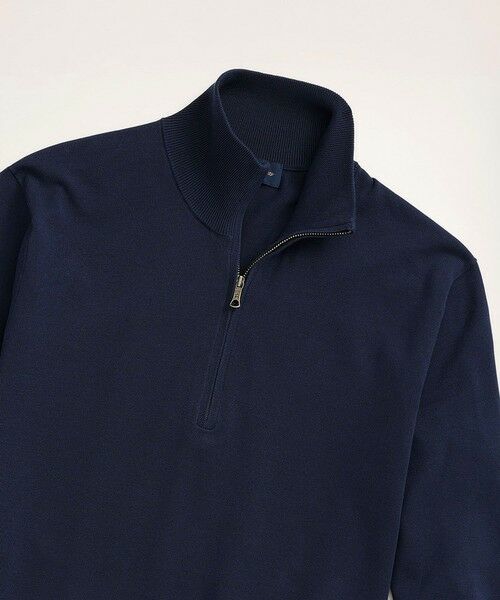 Brooks Brothers / ブルックス ブラザーズ ニット・セーター | スーピマコットン ハーフジップ モックネックセーター | 詳細1