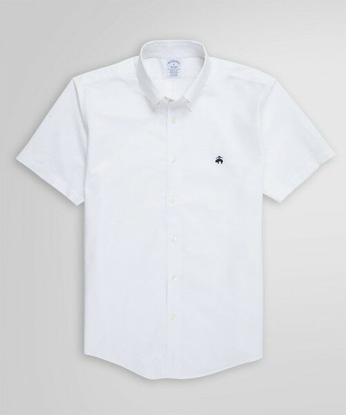 Brooks Brothers/ブルックス ブラザーズ ノンアイロン ストレッチコットン GFロゴ ショートスリーブ カジュアルシャツ Regular Fit ホワイト LARGE Brooks Brothers/ブルックス ブラザーズ ノンアイロン ストレッチコットン GFロゴ ショートスリーブ カジュアルシャツ Regular Fit ホワイト LARGE