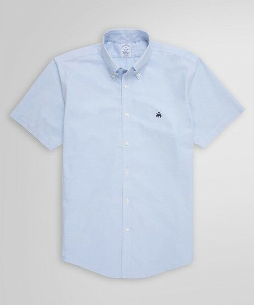 Brooks Brothers/ブルックス ブラザーズ ノンアイロン ストレッチコットン GFロゴ ショートスリーブ カジュアルシャツ Regular Fit ライトブルー SMALL Brooks Brothers/ブルックス ブラザーズ ノンアイロン ストレッチコットン GFロゴ ショートスリーブ カジュアルシャツ Regular Fit ライトブルー SMALL