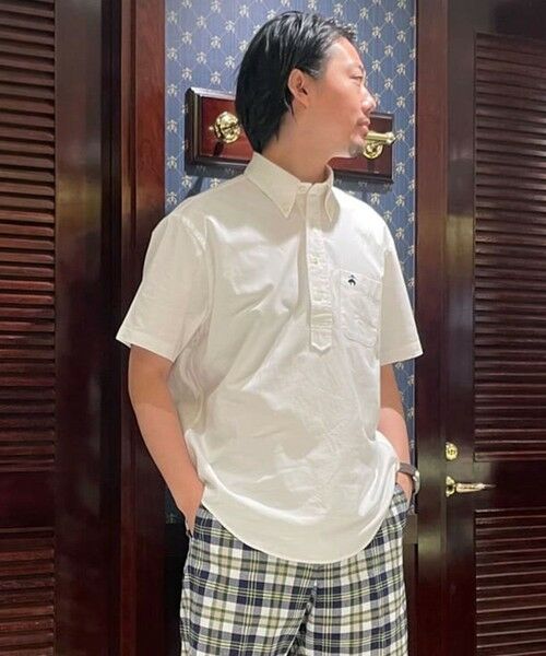 Brooks Brothers/ブルックス ブラザーズ コットン オックスフォード ショートスリーブ プルオーバーシャツ ホワイト SMALL Brooks Brothers/ブルックス ブラザーズ コットン オックスフォード ショートスリーブ プルオーバーシャツ ホワイト SMALL