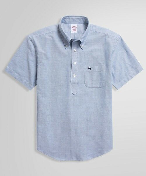 Brooks Brothers/ブルックス ブラザーズ コットン オックスフォード ショートスリーブ プルオーバーシャツ ブルー SMALL Brooks Brothers/ブルックス ブラザーズ コットン オックスフォード ショートスリーブ プルオーバーシャツ ブルー SMALL