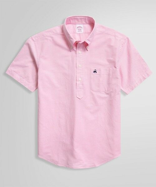 Brooks Brothers/ブルックス ブラザーズ コットン オックスフォード ショートスリーブ プルオーバーシャツ ピンク MEDIUM Brooks Brothers/ブルックス ブラザーズ コットン オックスフォード ショートスリーブ プルオーバーシャツ ピンク MEDIUM