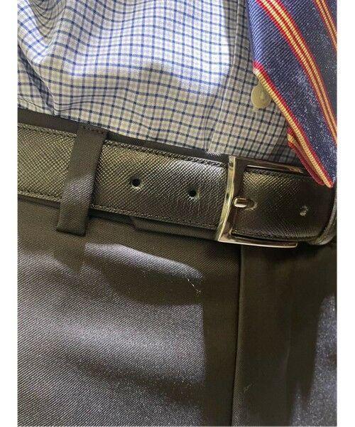 Brooks Brothers / ブルックス ブラザーズ ベルト・サスペンダー | ぺブルレザー シルバーバックル ドレスベルト | 詳細2