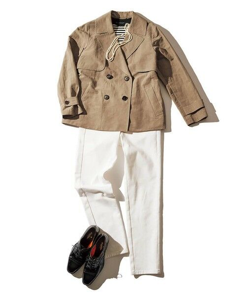 Brooks Brothers / ブルックス ブラザーズ トレンチコート | リネン/コットン スプリットスリーブ ショートトレンチコート | 詳細3