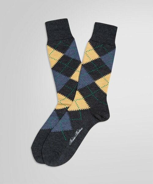 Brooks Brothers/ブルックス ブラザーズ ウールブレンド アーガイル クルーソックス チャコール ONE SIZE Brooks Brothers/ブルックス ブラザーズ ウールブレンド アーガイル クルーソックス チャコール ONE SIZE