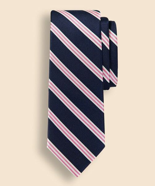 Brooks Brothers/ブルックス ブラザーズ シルク ミニBB#1ストライプ レップタイ Made in USA ピンク ONE SIZE Brooks Brothers/ブルックス ブラザーズ シルク ミニBB#1ストライプ レップタイ Made in USA ピンク ONE SIZE