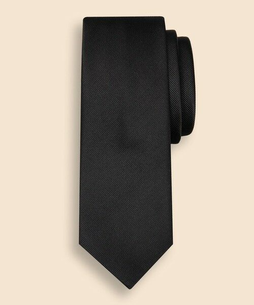 Brooks Brothers/ブルックス ブラザーズ シルク ソリッド レップタイ Made in USA ブラック ONE SIZE Brooks Brothers/ブルックス ブラザーズ シルク ソリッド レップタイ Made in USA ブラック ONE SIZE