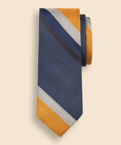 Brooks Brothers / ブルックス ブラザーズ ネクタイ | リネン／シルク　ワイドストライプタイ