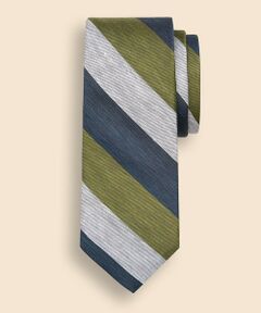 Brooks Brothers / ブルックス ブラザーズ ネクタイ | リネン／シルク　オルタネイトストライプタイ