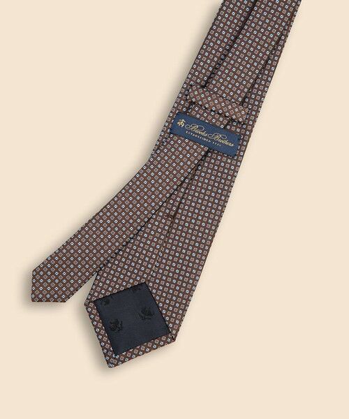 Brooks Brothers / ブルックス ブラザーズ ネクタイ | シルク　フラワー＆スクエアモチーフ　ジャカードタイ | 詳細1