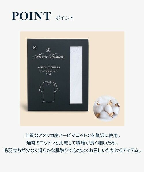 Brooks Brothers / ブルックス ブラザーズ その他インナー・ルームウェア | スーピマコットン GFロゴ 3パック VネックTシャツ Traditional Fit | 詳細7