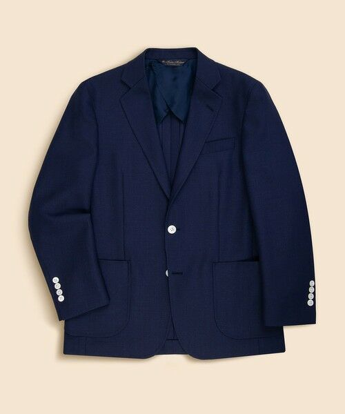 Brooks Brothers/ブルックス ブラザーズ ウール/モヘア ホップサック 2釦アンコンジャケット Classic ブルー 42REG Brooks Brothers/ブルックス ブラザーズ ウール/モヘア ホップサック 2釦アンコンジャケット Classic ブルー 42REG