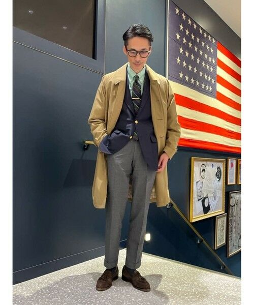 Brooks Brothers / ブルックス ブラザーズ ステンカラーコート | コットン/ウール ポプリン バルカラーコート | 詳細7