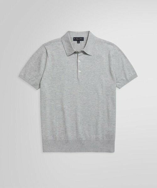 Brooks Brothers/ブルックス ブラザーズ スーピマコットン ショートスリーブ ポロセーター グレー S Brooks Brothers/ブルックス ブラザーズ スーピマコットン ショートスリーブ ポロセーター グレー S