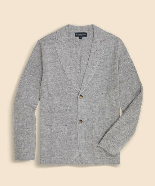 Brooks Brothers/ブルックス ブラザーズ リネン/コットン ニットジャケット グレー S Brooks Brothers/ブルックス ブラザーズ リネン/コットン ニットジャケット グレー S