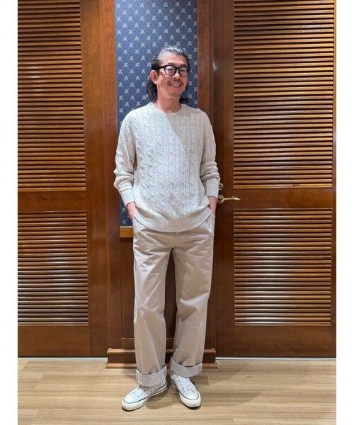 ブルックスブラザーズ　リネン　ケーブル　クルーネック　セーター ウール ローゲージ クルーネックセーター | Brooks Brothers