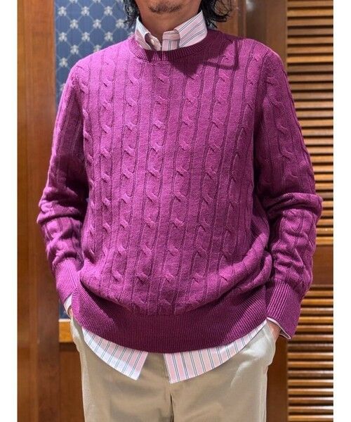 Brooks Brothers / ブルックス ブラザーズ ニット・セーター | リネン　ケーブル　クルーネックセーター | 詳細11