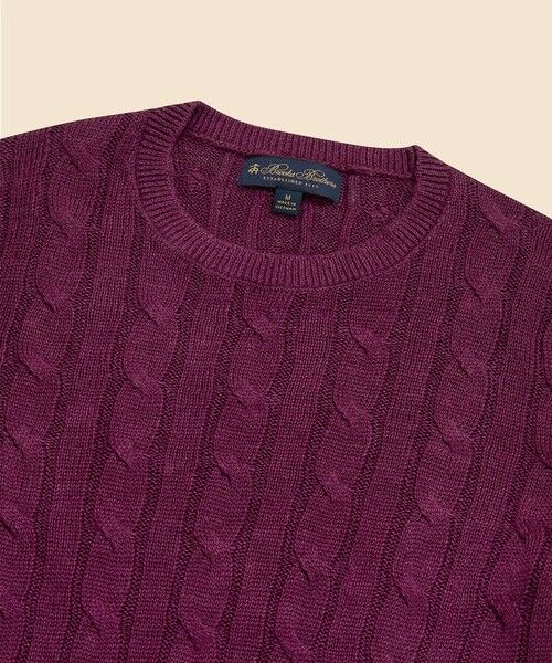 Brooks Brothers / ブルックス ブラザーズ ニット・セーター | リネン　ケーブル　クルーネックセーター | 詳細8
