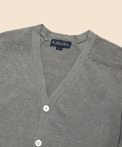 Brooks Brothers / ブルックス ブラザーズ カーディガン・ボレロ | リネン　Vネックカーディガン | 詳細1
