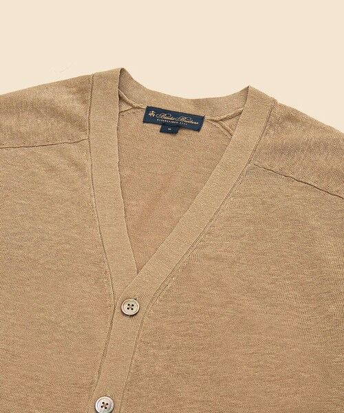 Brooks Brothers / ブルックス ブラザーズ カーディガン・ボレロ | リネン　Vネックカーディガン | 詳細3