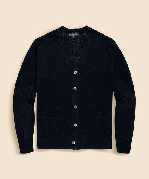 Brooks Brothers/ブルックス ブラザーズ リネン Vネックカーディガン ネイビー M Brooks Brothers/ブルックス ブラザーズ リネン Vネックカーディガン ネイビー M